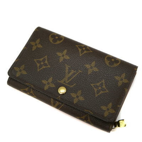 Louis Vuitton Porte Monnaie Bie Tresor zipper Wallet Monogram Brown - Picture 1 of 6